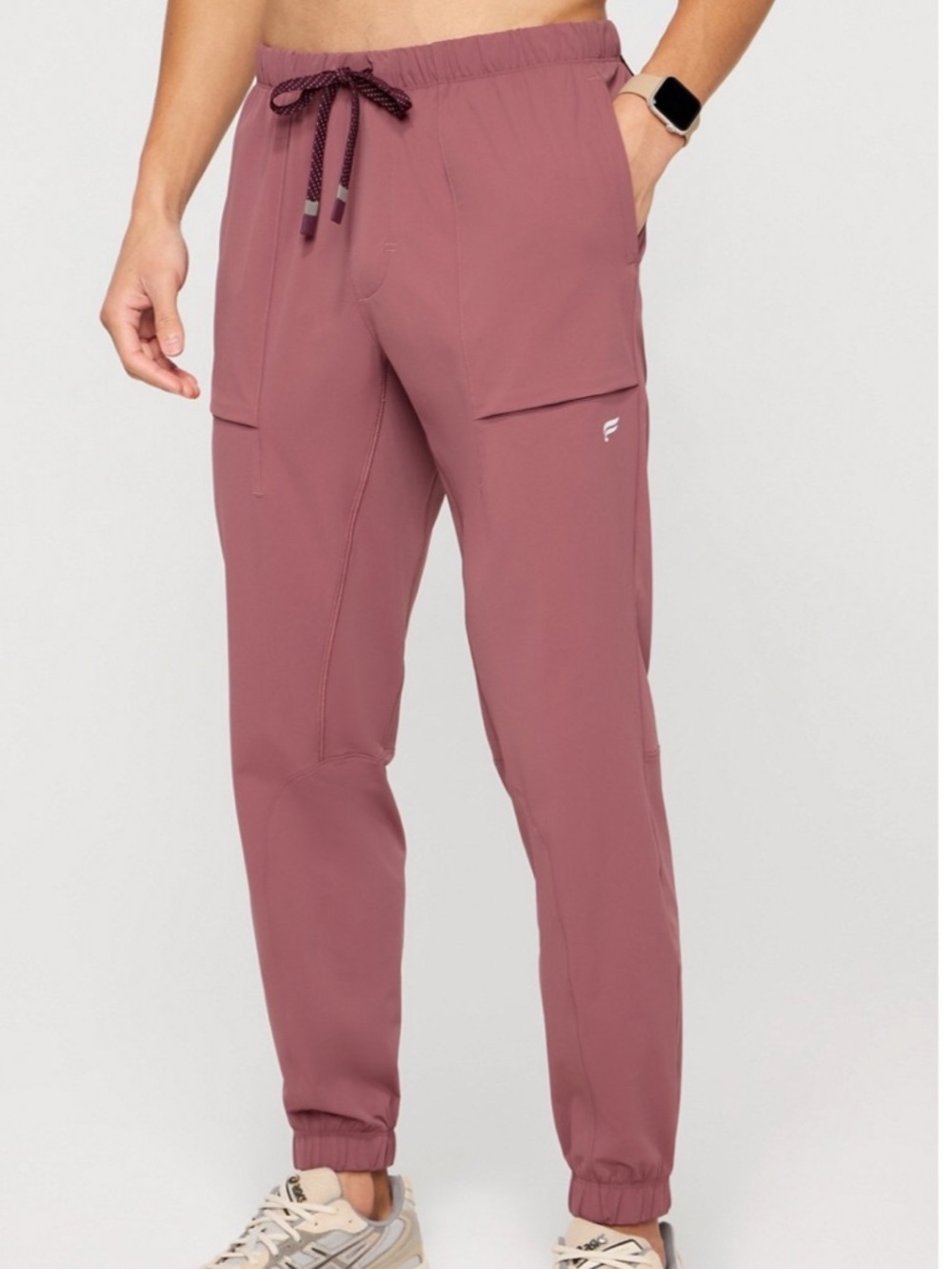 Fabletics Men's The One Jogger Moonlight Mauve/Oxblood Large - Picture 9 of 11